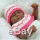 10''African American Baby Black Doll Mini Reborn Baby Girl Doll Sleeping Babies