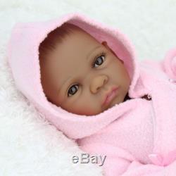 10 African American Baby Doll Black Girl Silicone Reborn Baby Doll Ethnic Doll