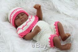 10'' African American Black Reborn Baby Dolls Silicone Ethnic Boy Girl Lifelike