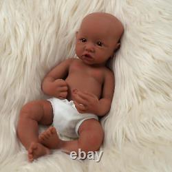 16 Inch Full Body Silicone Baby Dolls Saskia, Realistic African American Reborn