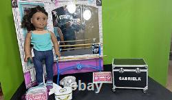 18in American Girl Doll Gabriella McBride +Creative Studio+Case+Kit+Cupcakes+Cat