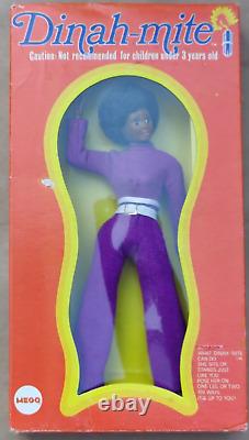 1972 Mego Dinah-Mite African American Black Doll Articulated NRFB MIB