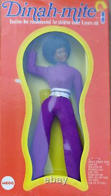 1972 Mego Dinah-Mite African American Black Doll Articulated NRFB MIB