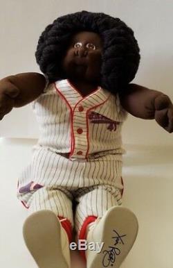 1978 Xavier Roberts Signed African American Little People Soft Sculpture Doll