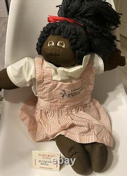 1980 CABBAGE PATCH KIDS Little People Soft Sculpture, African American SIGNED