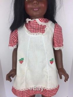 1981 Ideal Patti Playpal Doll, 35 African American Plaid Dress 35-5 G-35 H-346