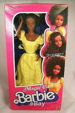 1981 SUPERSTAR ERA Magic Curl Christie BARBIE Mattel #3989 NIB