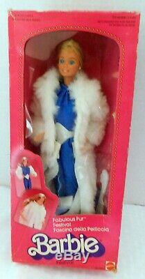 1983 Mattel BARBIE Doll FABULOUS FUR #7093 NRFB White Coat