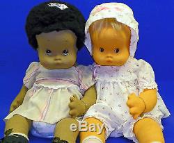 1984 Pair of Lloyderson Dolls Mary Vazquez, Felt Made in Spain African American
