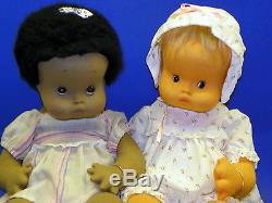 1984 Pair of Lloyderson Dolls Mary Vazquez, Felt Made in Spain African American