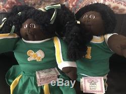 1984 Sport Cabbage Patch Soft Sculpture Twin Set African American Cheerleader
