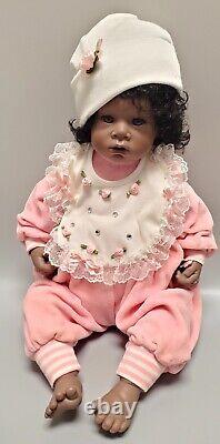 1989 vintage good-krouger African American snuggling ebony doll made in Germany