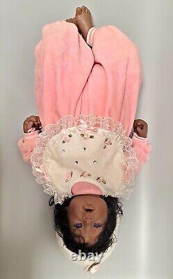 1989 vintage good-krouger African American snuggling ebony doll made in Germany
