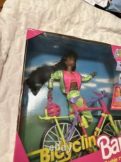 1990's Mattel Bicyclin' Barbie AA Christie African American New in Box