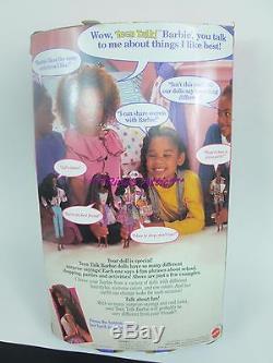 1991 Mattel TEEN TALK African American AA Barbie Doll #1612 SAYS MATH IS TOUGH