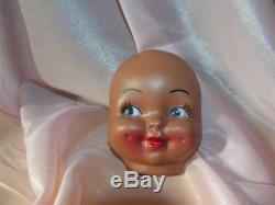 1 VTG DARICE 4 ETHNIC, AFRICAN AMERICAN CELLULOID DIMPLE DOLL MASK FACE, CRAFTS