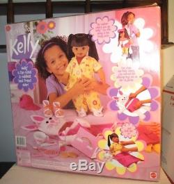 2000 Barbie MISB 16 Cuddly Soft Kelly Doll Bunny African American Mattel