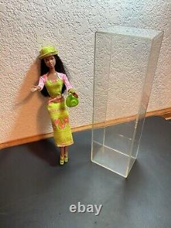 2000 Flower Power Barbie African American Mattel & Clear Barbie Doll Case