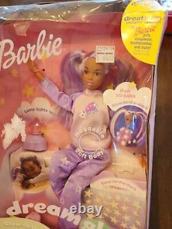 2001 Dream Glow in dark Barbie Doll Soft Body African American AA PJ pajama
