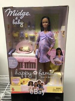 2002 -Mattel African American, HAPPY FAMILY PREGNANT MIDGE & BABYRARENIB