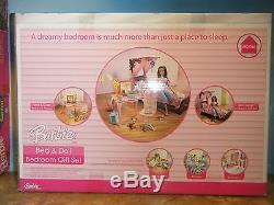 2006 Barbie Bed & African American Doll Bedroom Gift Set New