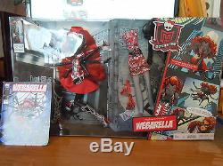 2013 SDCC Comic Con Monster High Webarella Wydowna Spider Doll withPet Shoo Fly