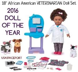 2016 DOLL OF THE YEAR My Life As 18 VETERINARIAN African American Set Vet Dr