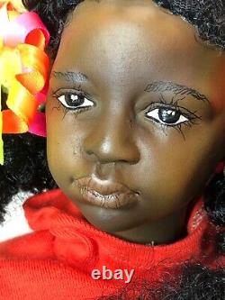 20 Artist Porcelain Doll By Uta Brauser African American Hand Painted German SA