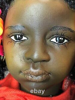 20 Artist Porcelain Doll By Uta Brauser African American Hand Painted German SA