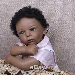 20 Biracial Silicone Dolls Black Realistic Baby Dolls Reborn Silicone Dolls Toy