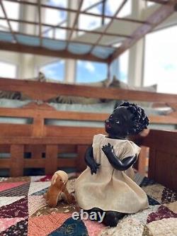 20 Black Baby Doll Antique Vintage Composition Artist TUTU Inspired by Leo Moss