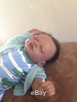 20 Inch Sleeping Bouniful Baby 2009 Reborn African-American baby boy