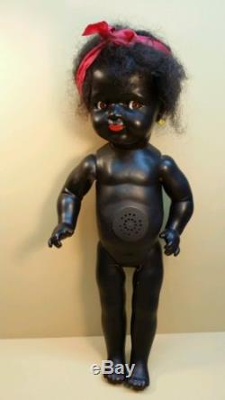 20 VINTAGE BLACK AFRICAN AMERICAN DOLL CRYER FLIRTY EYES Made in Germany RARE