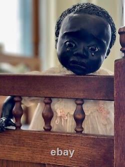 21 Black Baby Doll Antique Vintage Composition Artist TUTU Inspired by Leo Moss