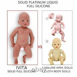 21in Alive Girl Full Body High Quality Silicone Reborn Dolls Baby Bath Gift Toy
