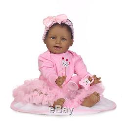 22 African American Reborn Baby Doll Sweet Pink Good Looking Black Girl Boy Toy