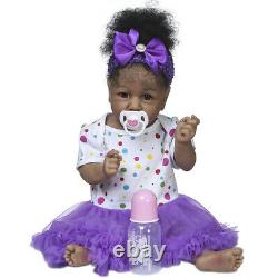 22 Black Reborn Baby Dolls Girl Lifelike Reborn Toddler Babies African American