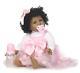 22 Cloth Body Reborn Baby Girl Doll Black African American Silicone Vinyl Dolls