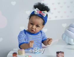 22 Full Silicone Baby Doll Biracial Reborn Toddler Girl Black African American