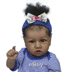 22 Full Silicone Baby Doll Biracial Reborn Toddler Girl Black African American