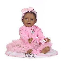 22 Lifelike Reborn Baby Soft Silicone Vinyl Girl Indian Doll African American