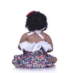 22 Reborn African American Doll Full Body Silicone Baby Dolls that looks Real