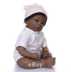 22inch Black Biracial Reborn Baby Dolls Girl African American Realistic