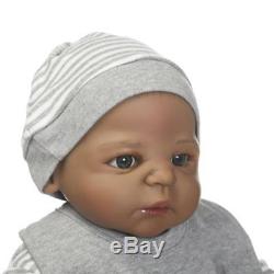 23 Biracial Reborn Full Body Silicone Doll African American Lifelike Baby Boy