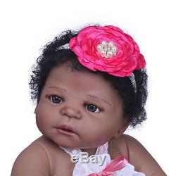23 Sweet African American Reborn Dolls Newborn Baby Dolls Full Body Silicone