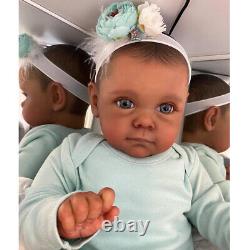24 Black Reborn Baby Dolls Realistic Biracial Newborn Baby Dolls Full Silicone