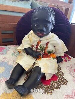26 Black Baby Doll Antique Vintage Composition Artist TUTU Inspired by Leo Moss