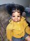 28 Finished Reborn Baby Girl Dolls Dark Skin African Toddler Afro Hair Doll Toy