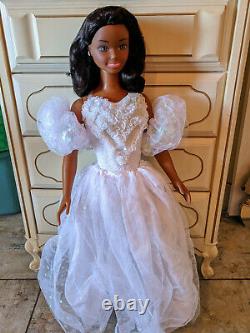 3 Ft African American Barbie My size Wedding doll. New in box Mattel