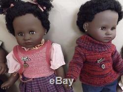 6 Zapf Creation Black African American Doll Lot West Germany Jessica ++